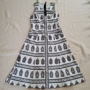 By Anthropologie Maxi Dress Women's Size 10 Sleevless Fit & Flare Cotton Strech